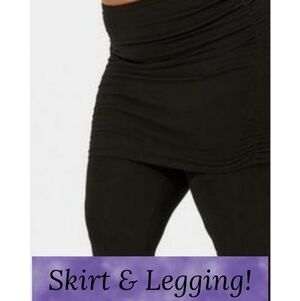 🆕️ SKIRT FOLDOVER LEGGING - FULL LENGTH  - BLACK